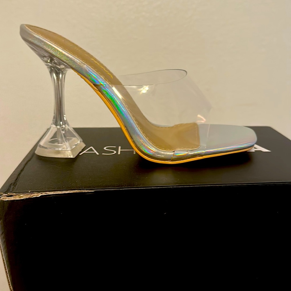 New silver heels